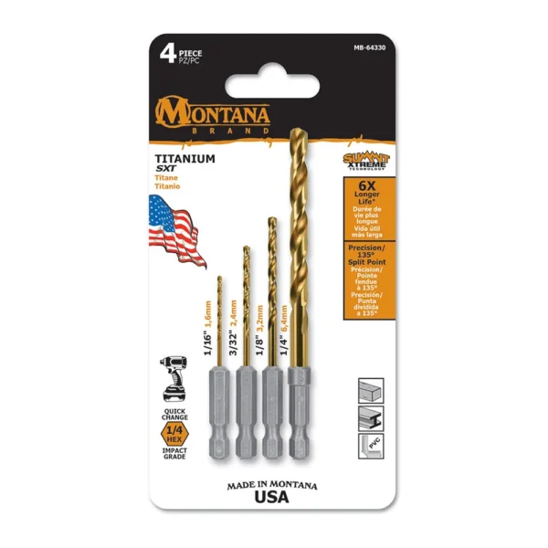 MB-64330 SET 4 MECHAS TIT HEX MB-64330 SET 4 MECHAS TITANIO HEXAGONAL