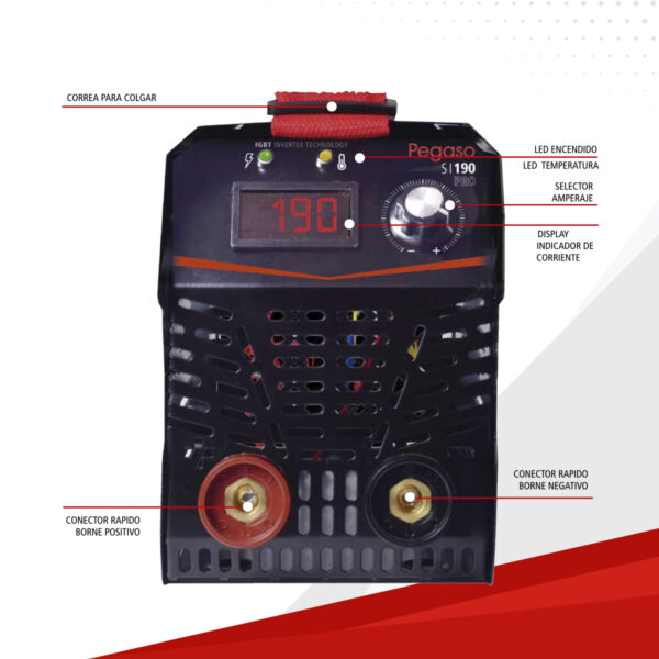 SI190_2 SOLDADORA INVERTER PEGASO 190 PRO