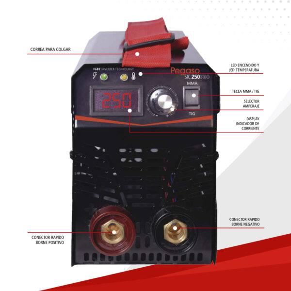 SIC250_2 SOLDADORA INVERTER PEGASO 250 PRO