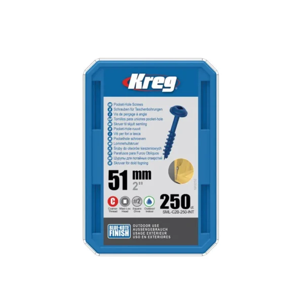 SML-C2B-250 BLUE KOTE TORNILLO KREG SML-C2B-250 BLUE KOTE TORNILLO 50mm x 250 unidades