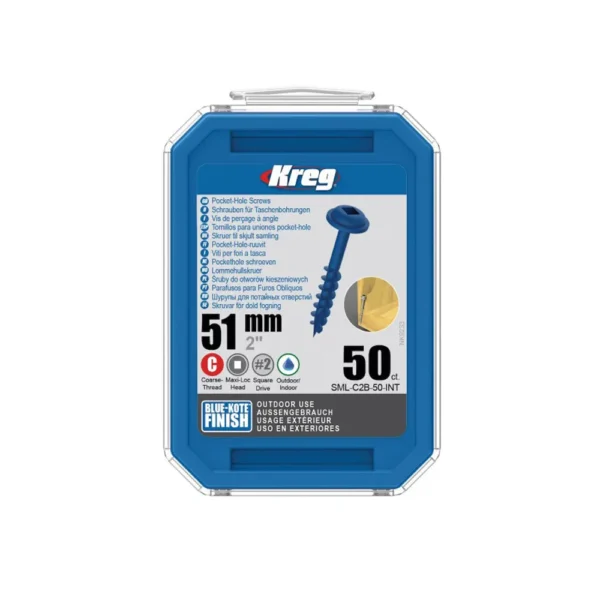 KREG SML-C2B-50 BLUE KOTE TORNILLO 50mm x 50 unidades