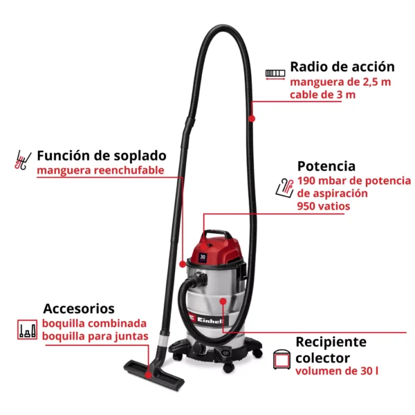 TC-VC 3055 S 2 ASPIRADORA EL?CTRICA SECO-HUMEDO TC-VC 3055 S CLASSIC