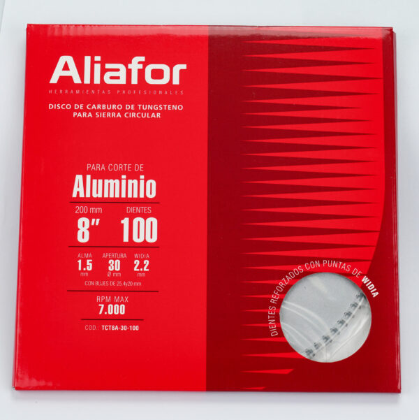 DISCO ALUMINIO - 230?2.4?1.6?100T ? Int. 25.4 + (2 Bujes reducci?n 25.4-20mm / 25.4-15.88mm)
