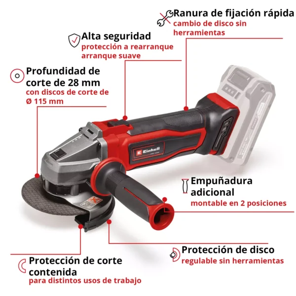 AMOLADORA ANGULAR INAL?MBRICA TE-AG 18/115 Q Li Solo EXPERT