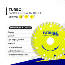 images DISCO PATROLL LINEA AMARILLA TURBO DE 180 mm
