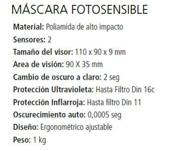 5 MASCARAS FOTOSENSIBLES BLACK PEGASO