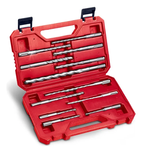 SET 12 mechas SDS Plus: ? 5 mm, ? 6 mm, ? 8 mm, ? 10 mm, ? 12 mm y ? 14 mm