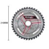 4502048 2 Disco de corte ?210mm / Eje 30 mm / Espesor 2,5 mm / 48 dientes Para TC- MS 216 de carburo de tungsteno