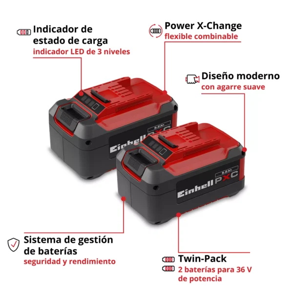 PACK DE 2 BATER?AS POWER X-CHANGE 5,2 Ah