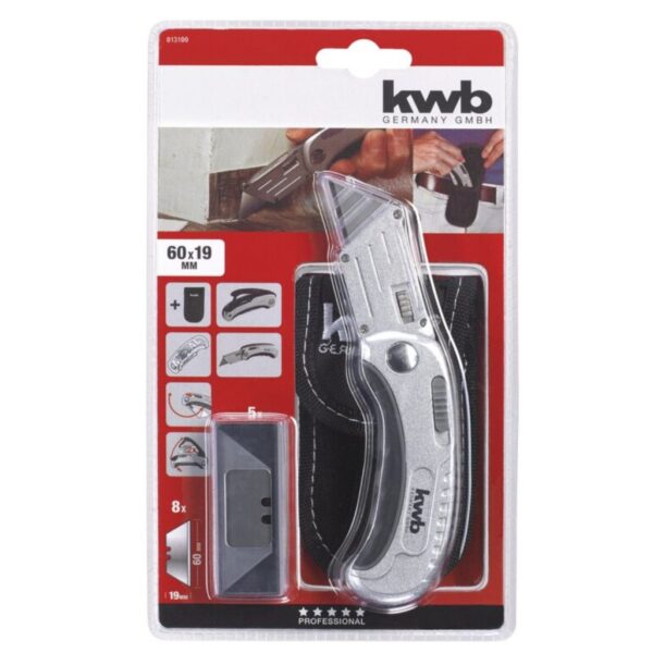 CUTTER PLEGABLE TRAPEZOIDAL CON BOLSILLO DE NYLON