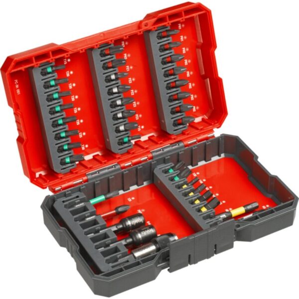 KIT DE PUNTAS Y ACCESORIOS - 37 PIEZAS Contiene puntas, porta puntas de cambio r?pido ? Puntas robustas mediante zona de torsi?n y acero modificado