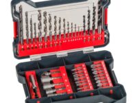 49109104 1 Set de 41 piezas. Incluye mechas para madera, metal y piedra, porta puntas, puntas PH, PZ y TORX, llaves vaso para tuercas