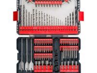 49109110 1 Set de 101 piezas. Incluye mechas para madera, metal y piedra, porta puntas, puntas varios encastres, llaves vaso para tuercas, mechas pala, fresador, tope de mecha