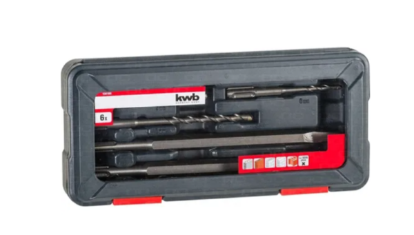 49109166 1 SET CINCELES SDS -PLUS 6 piezas: 1 cincel, 1 punta y 4 mechas: 1 X 110MM x 5mm- 1 X 110MM x 6mm- 1 X 160MM x 8mm- 1 X 240MM x 10mm