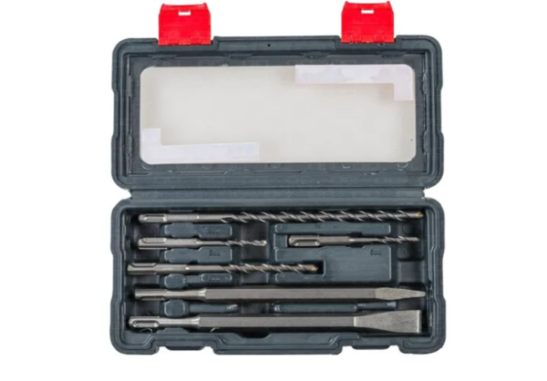 49109166 2 SET CINCELES SDS -PLUS 6 piezas: 1 cincel, 1 punta y 4 mechas: 1 X 110MM x 5mm- 1 X 110MM x 6mm- 1 X 160MM x 8mm- 1 X 240MM x 10mm