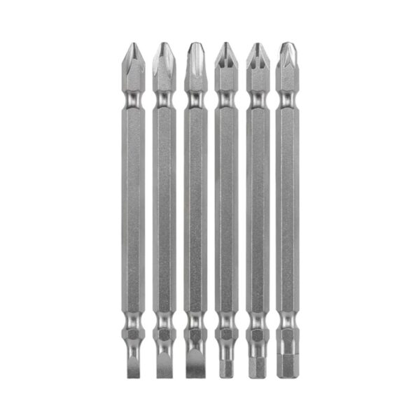 KIT DE PUNTAS DOBLES INDUS. STEEL, 1/4?, 6 PIEZAS. PH, PZ, PLANA Y HEX