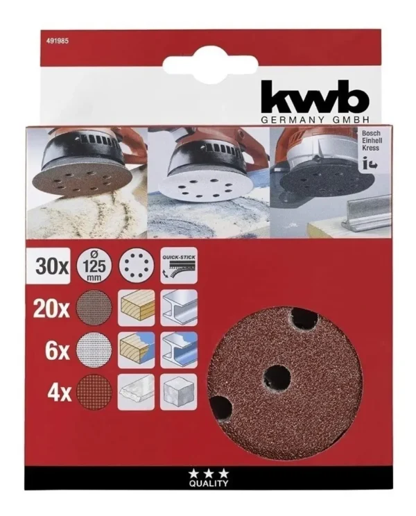 49491985 1 SET DE 30 LIJAS ? 125 MM