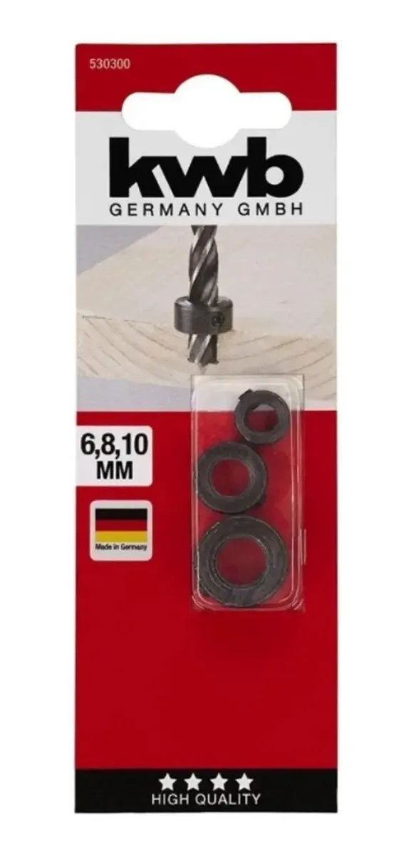 KIT DELIMITADOR DE PROFUNDIDAD PARA MECHAS ? 6, 8 y 10 mm.