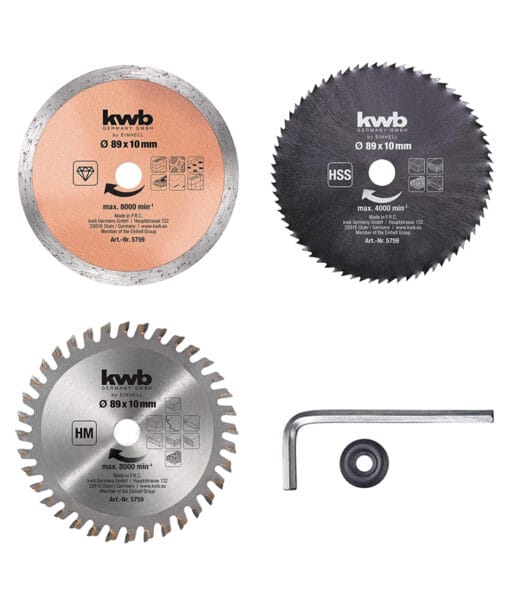 ACCESORIOS PARA MINI SIERRA 89 X 10mm JUEGO DISCOS DE CORTE ?89 KWB - EINHELL