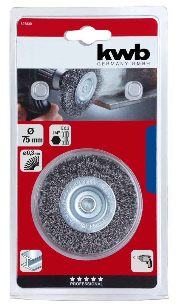 CEPILLO CIRCULAR, ESPESOR DOBLE, ALAMBRE DE ACERO HSS, ONDULADO - GRUESO - ?75MM