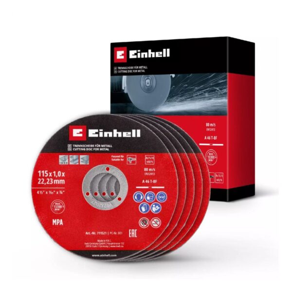 Discos de corte - 115 mm x 1 mm - x 5 unidades
