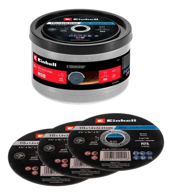 Discos de corte - 115 mm x 1 mm - x 50 unidades