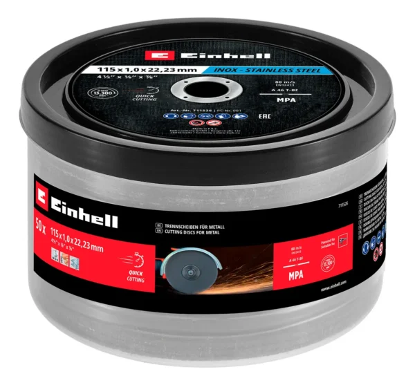 Discos de corte - 115 mm x 1 mm - x 50 unidades