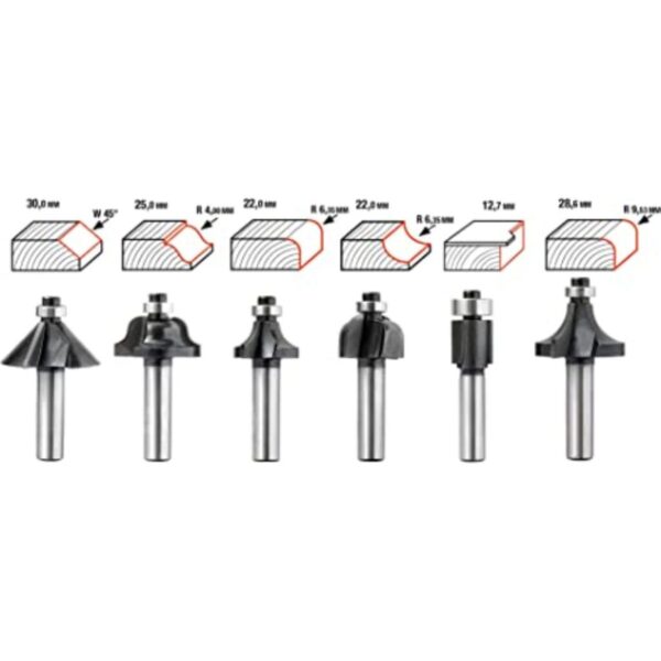 KIT ACCESESORIOS PARA ROUTER 12 PIEZAS V?STAGO 8 MM