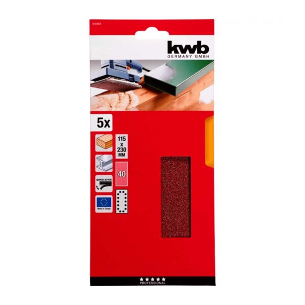 49818904 1 HOJA DE LIJA CON SISTEMA QUICK-STICK - GR 40 115 X 230 mm (5 unidades)