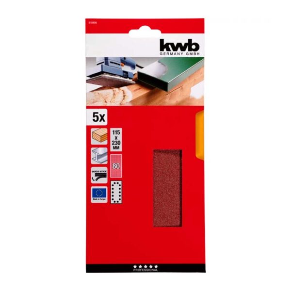 49818908 HOJA DE LIJA CON SISTEMA QUICK-STICK - GR 80 115 X 230 mm (5 unidades)