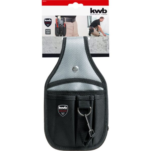 BOLSOS PORTA HERRAMIENTAS - Para cintur?n calidad robusta, 2 compartimentos grandes y 3 peque?os, lazo de martillo, lazo con gancho de mosquet?n, lazo de cintur?n con bot?n pulsador