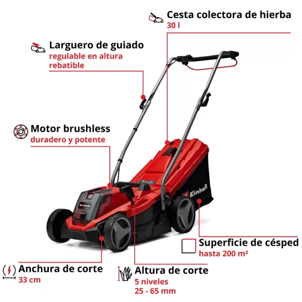 CORTADORA DE CESPED INAL?MBRICA GE-CM 18/33  LI (1 x 4.0 AH Kit) EXPERT