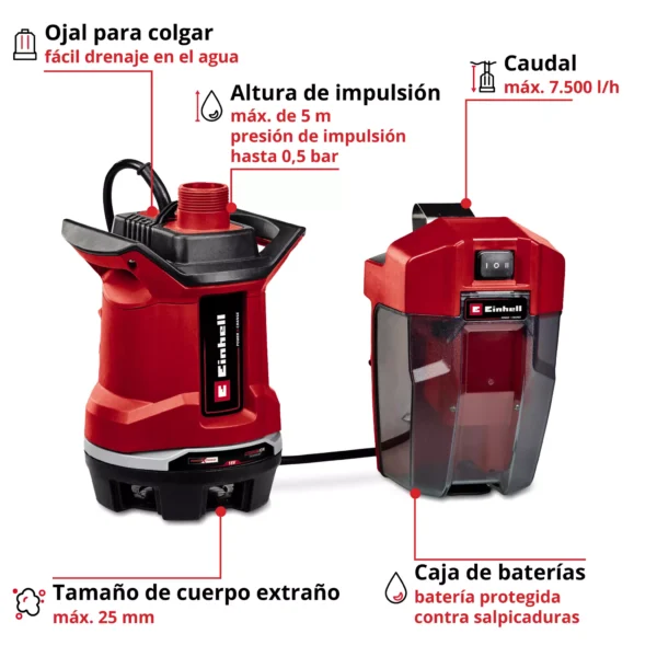 BOMBA DE AGUA SUCIA INAL?MBRICA GE-DP 18/25 Li - Solo EXPERT