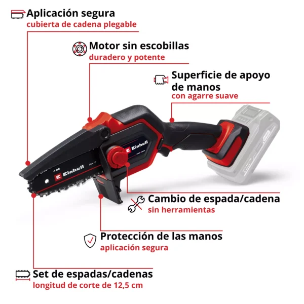 GE-PS 1815 Li BL-Solo 2 MOTOSIERRA DE PODA INAL?MBRICA GE-PS 18/15 Li BL-Solo EXPERT
