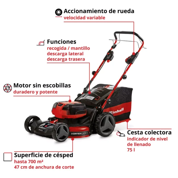 GP-CM 3647 S HW Li (4x4,0Ah) 3 CORTADORA DE CESPED INAL?MBRICA AUTOPROPULSADA GP-CM 36/47 S HW Li (4x4,0Ah) PROFESSIONAL