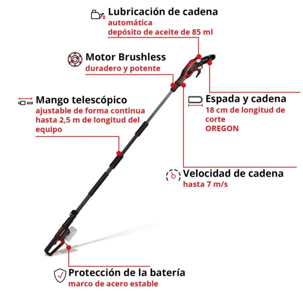 GP-LC 1820 Li T BL-Solo 2 PODADORA DE ALTURA A BATER?A GP-LC 18/20 Li T BL-Solo PROFESSIONAL