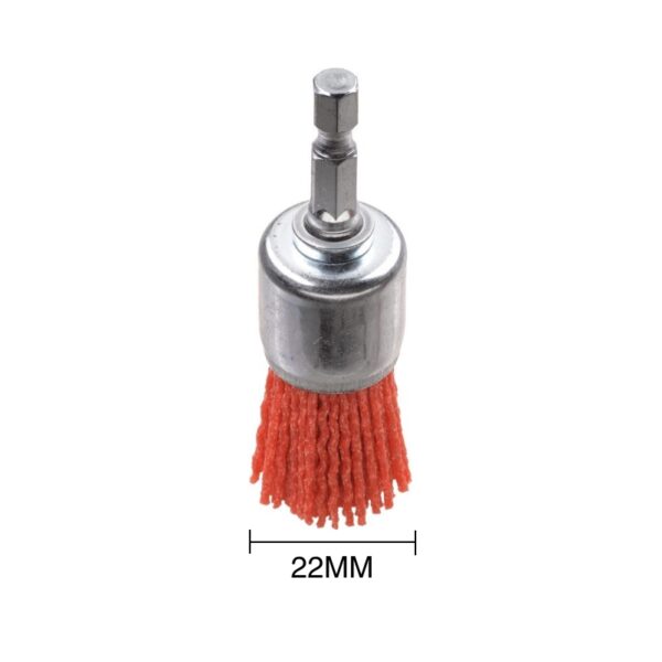 KWB-49605030 2 CEPILLO DE CABEZA DE PINCEL DE NAILON PARA EL USO CON TALADROS, ? 22mm