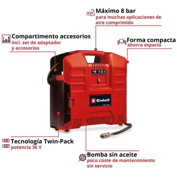 COMPRESOR INAL?MBRICO 36V TE-AC 36/8 Li OFSet-Solo EXPERT