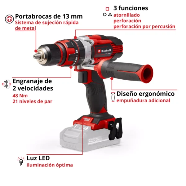 TE-CD 1848 Li-i-Solo 2 TALADRO INAL?MBRICO CON PERCUSI?N TE-CD 18/48 Li-i-Solo EXPERT