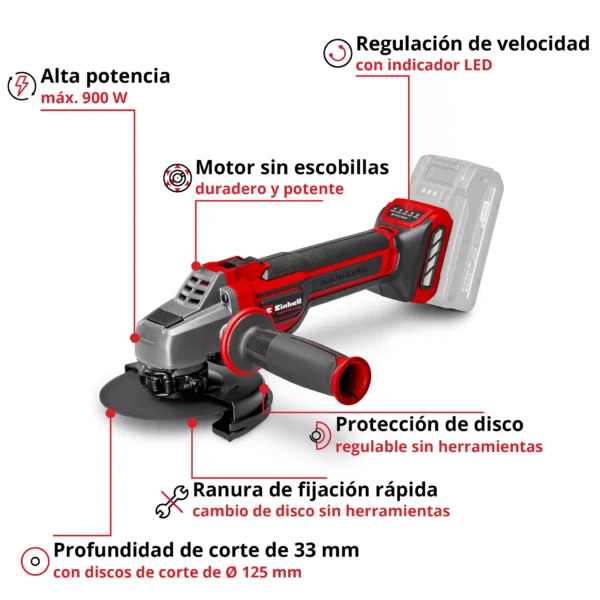 TP-AG 18125 CE Q Li - Solo 3 AMOLADORA ANGULAR INAL?MBRICA TP-AG 18/125 CE Q Li - Solo PROFESSIONAL
