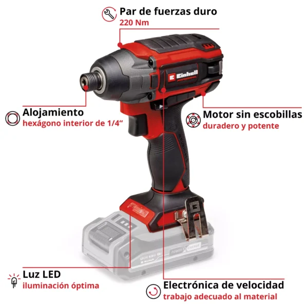 ATORNILLADOR DE IMPACTO INAL?MBRICO TP-CI 18/220 Li BL - Solo PROFESSIONAL