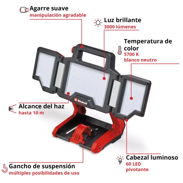 TP-CL 183000 Li - Solo 2 REFLECTOR A BATER?A TP-CL 18/3000 Li - Solo PROFESSIONAL