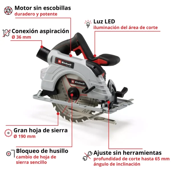 SIERRA CIRCULAR INAL?MBRICA TP-CS 18/190 BL LI SOLO PROFESSIONAL