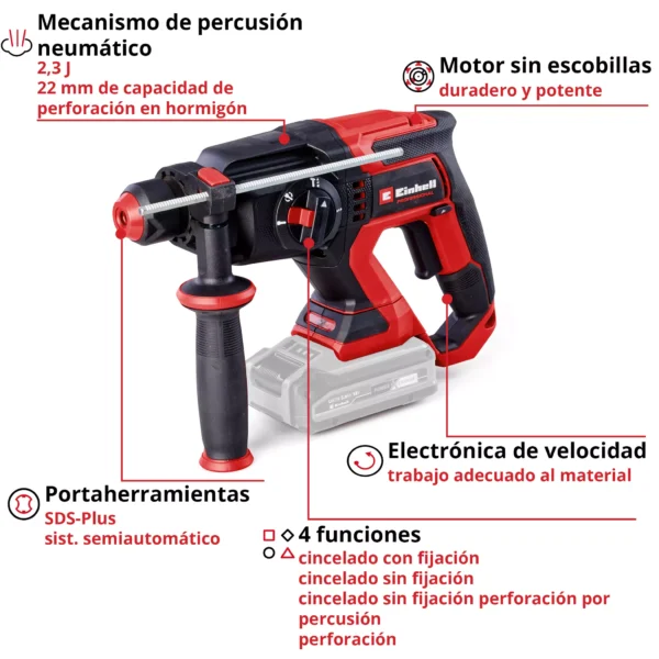 TP-HD 1822 D Li BL - Solo 2 ROTOMARTILLO INAL?MBRICO TP-HD 18/22 D Li BL - Solo PROFESSIONAL