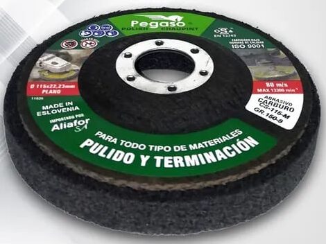 120 Disco Flap Fibra Polish base FV 115mm - Carburo de Silicio Grano 1000