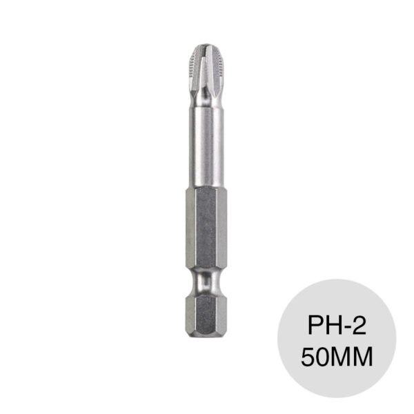 PUNTAS INDUSTRIAL STEEL, 50?MM?PHILLIPS / ESTRELLA, PH2 X 3 UNIDADES