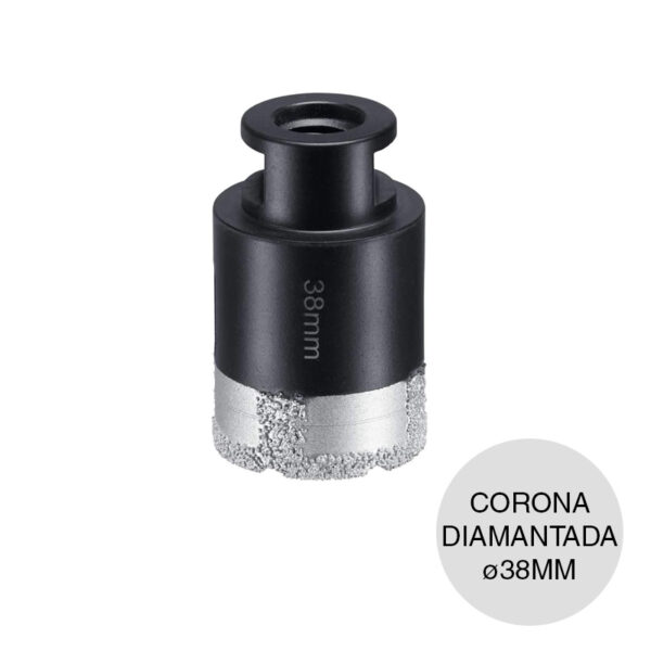 SIERRA CORONA DIAMANTADA PARA CORTE SECO, M14 P/AMOLADORA, ? 38 mm