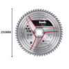 kwb-49589351 HOJA SIERRA, Di?metro 250 mm / Eje 30 mm / Espesor 3,2 mm / N?mero de dientes: 48 de carburo de tungsteno