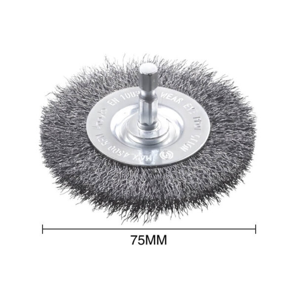 CEPILLO CIRCULAR, ALAMBRE DE ACERO HSS ONDULADO, PARA TALADRO, GRUESO - ?75MM