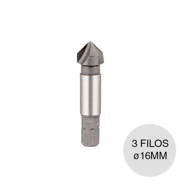 AVELLANADORES HSS PARA METALES ENCASTRE HEXAGONAL 1/4, 16 mm